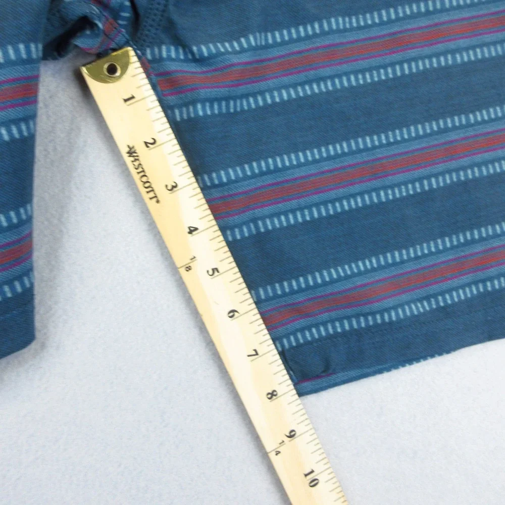 Roark Board Shorts Mens 36 Revival Teal Blue Striped Stretch Surf Swim Skate